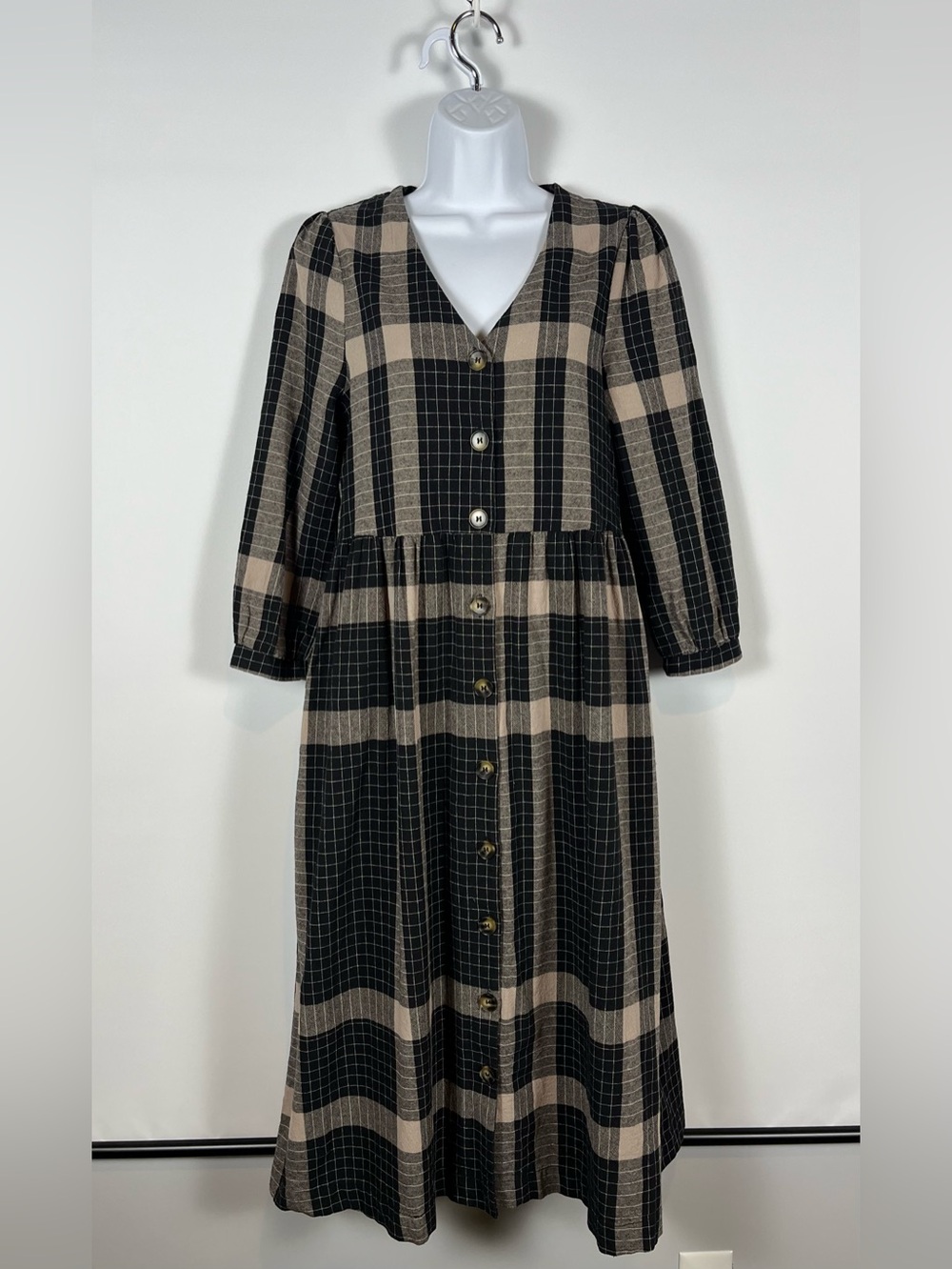 Neuflora Raleigh Button Down Dress 100% Cotton Size Small